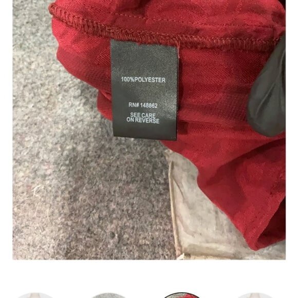 NWT Torrid Red Chiffon Clip Floral Bubble Hem Flutter Sleeve Blouse Size 2X - Picture 5 of 9